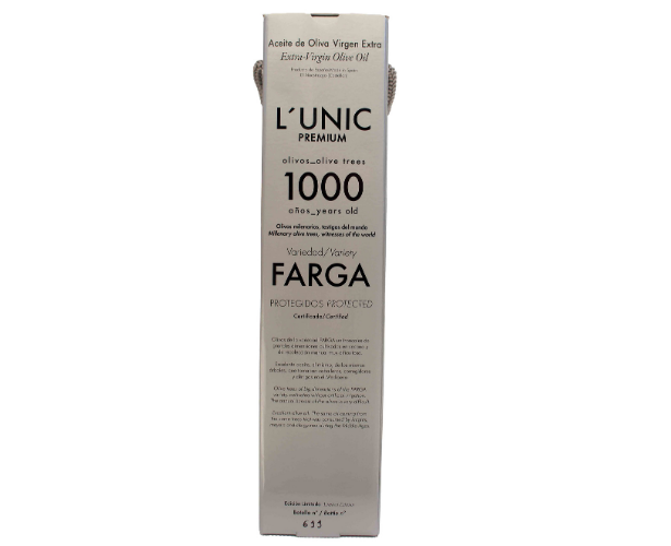 L´UNIC 1000 años oleomile estuche aceite farga milenaria L´UNIC 1000 años oleomile estuche aceite farga milenaria
